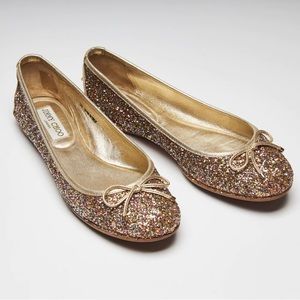 Jimmy shoe round toe glitter ballerina flats size 38